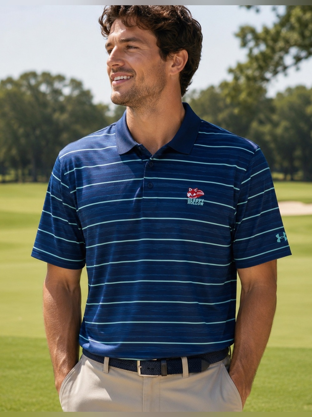 Under Armour NWT Golf Shirt Polo Sleepy Hollow Country Club Logo Fox X-Large